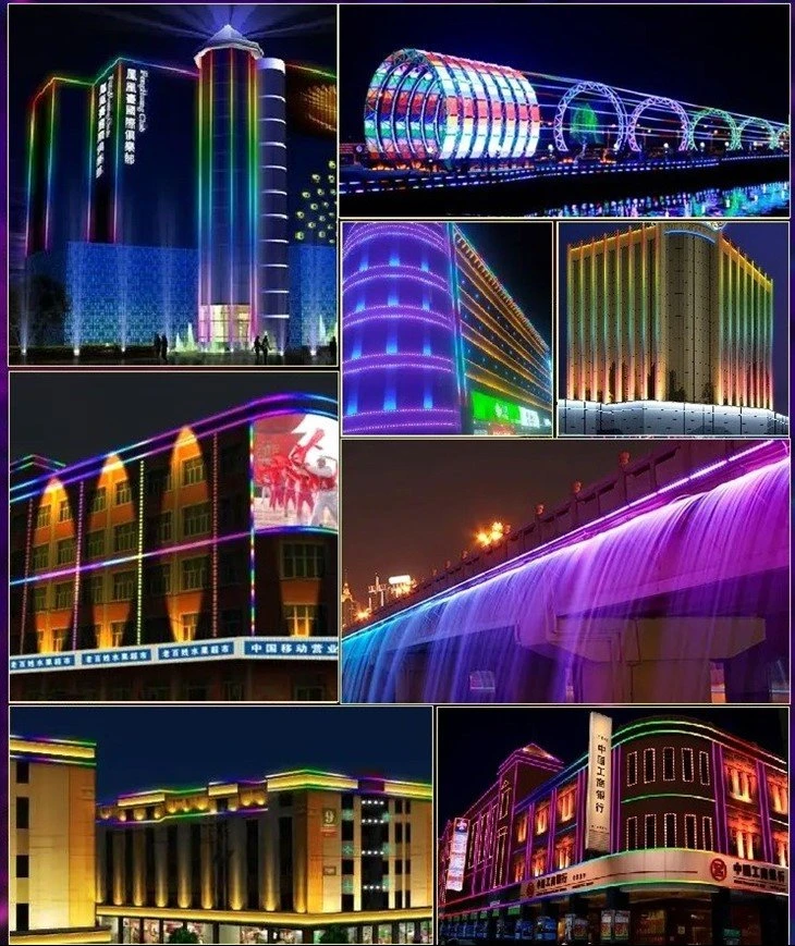 ourdoor RGB strip light effect